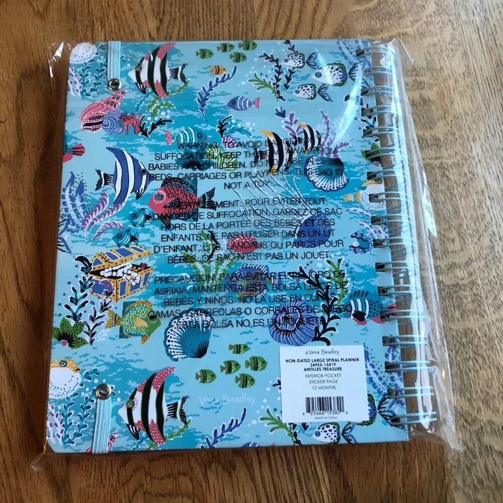 Vera Bradley Non-Dated Planner Antilles Treasure NWT